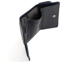 Porte-cartes Stop RFID SOFT Marine en cuir Maia