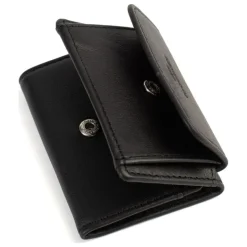 Porte-cartes Stop RFID SOFT Noir en cuir Louise