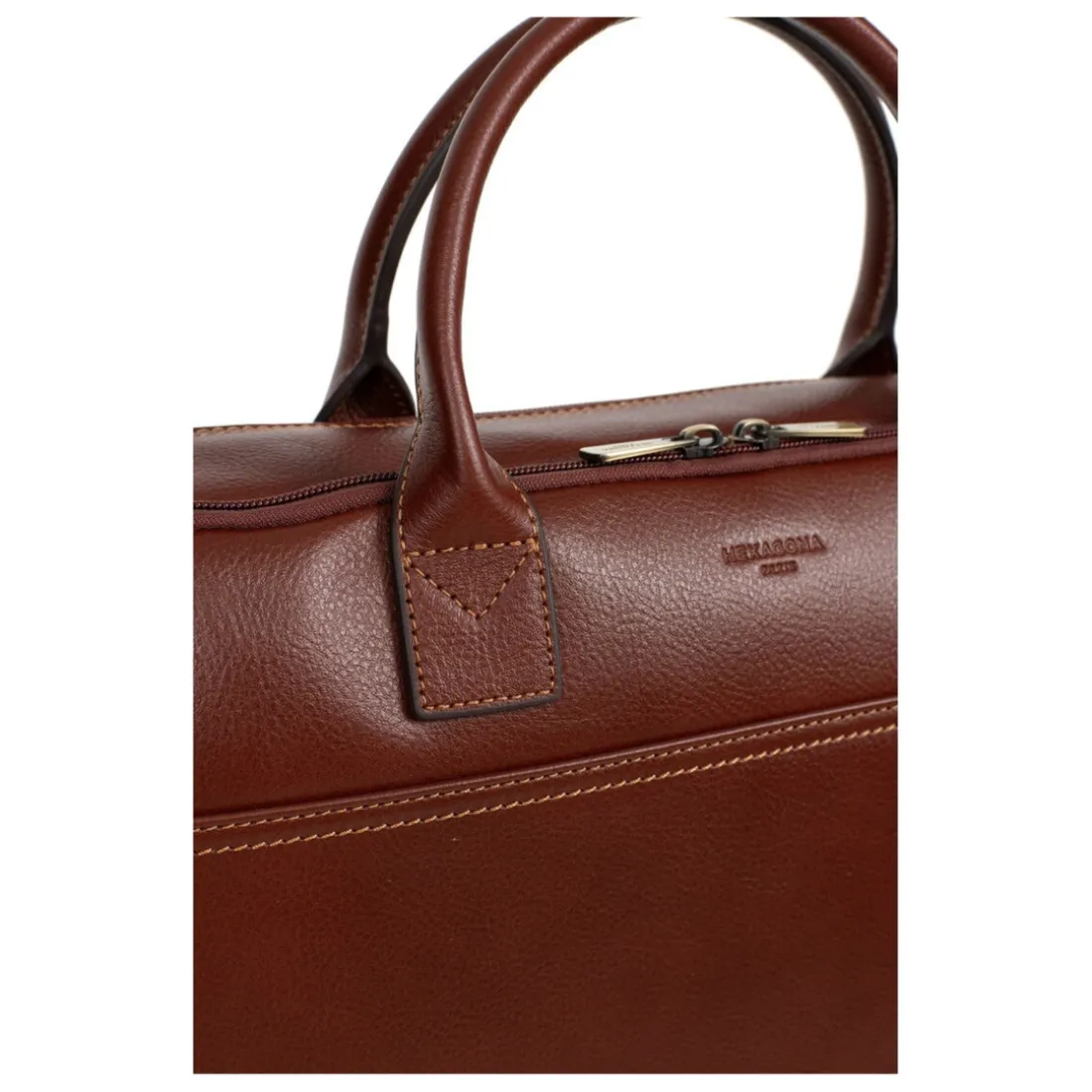 Porte-documents 13'' & A4 Cuir REPUBLIQUE Marron