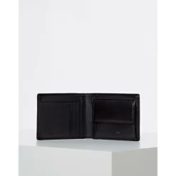 Portefeuille 2 volets Noir en cuir