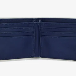 Portefeuille classique bleu et écru