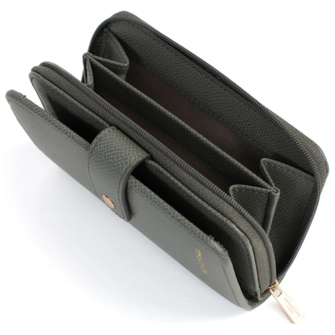 Portefeuille Cuir MERLINE Kaki Cara