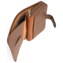 Portefeuille Cuir MERLINE Chocolat/Multicolore Zara