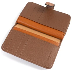 Portefeuille Cuir MERLINE Chocolat/Multicolore Zara