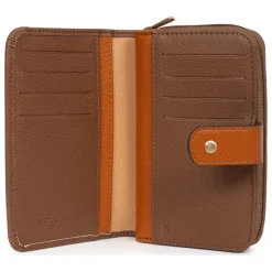 Portefeuille Cuir MERLINE Chocolat/Multicolore Zara