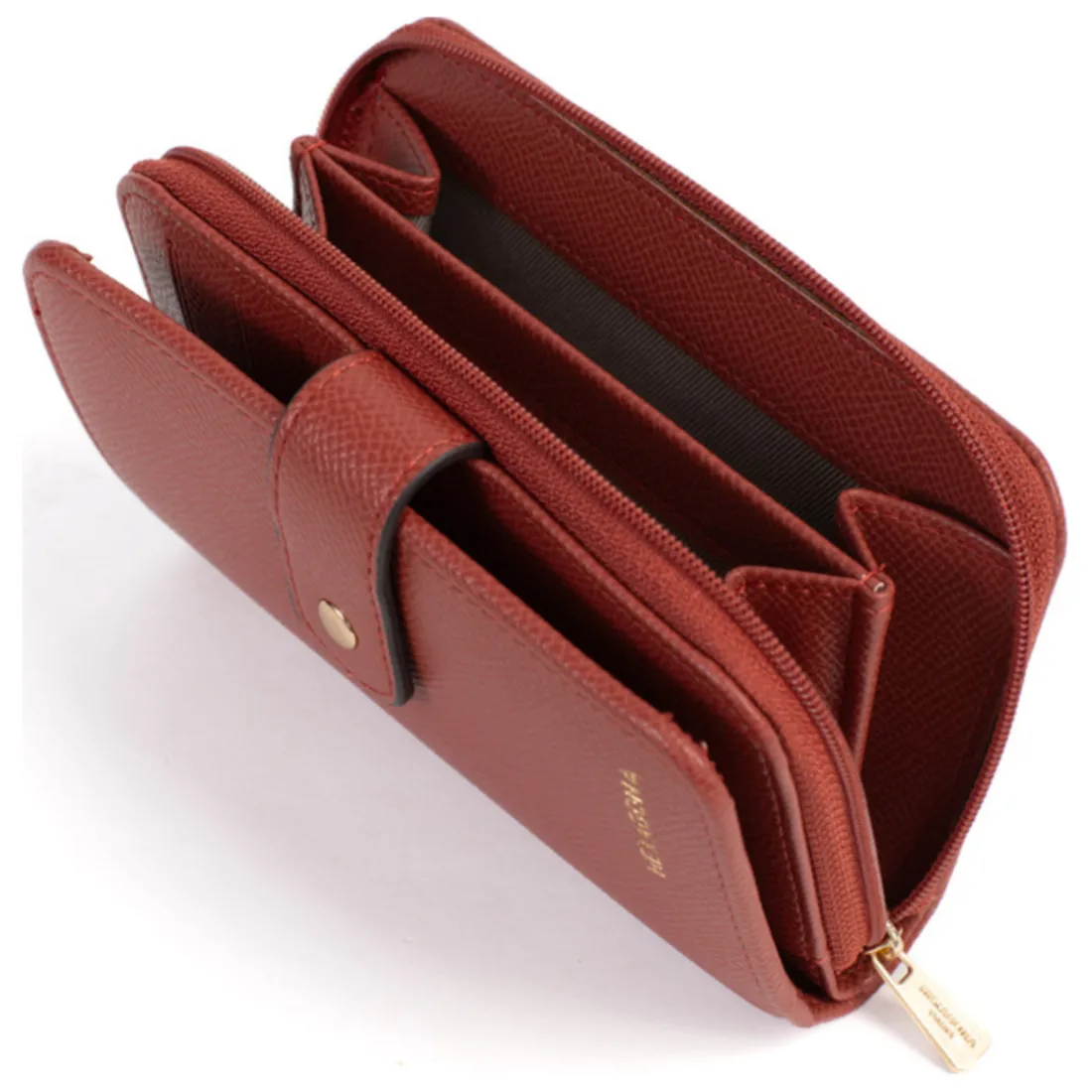 Portefeuille Cuir MERLINE Brique Page