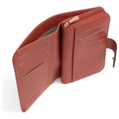 Portefeuille Cuir MERLINE Brique Page