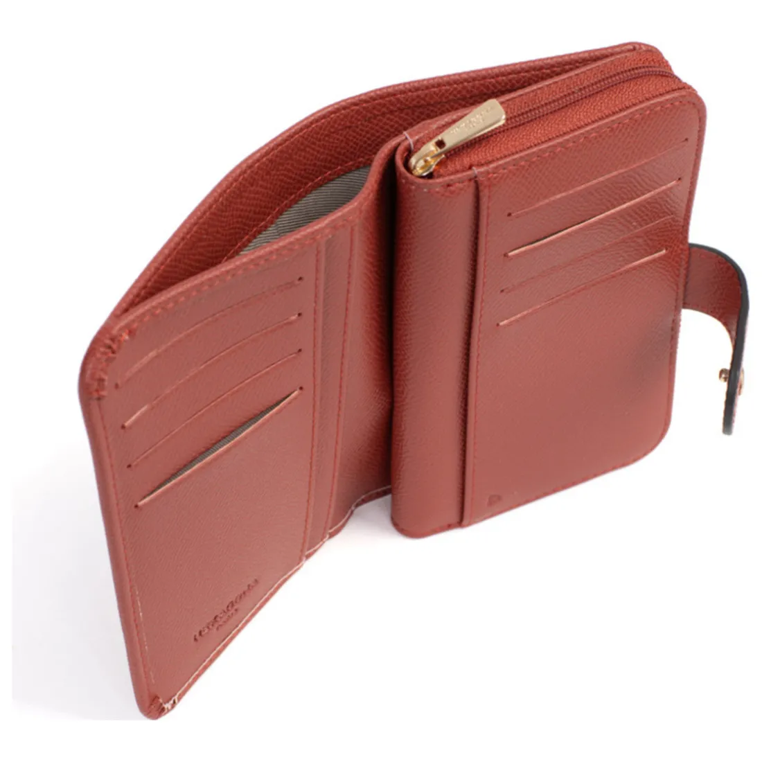 Portefeuille Cuir MERLINE Brique Page