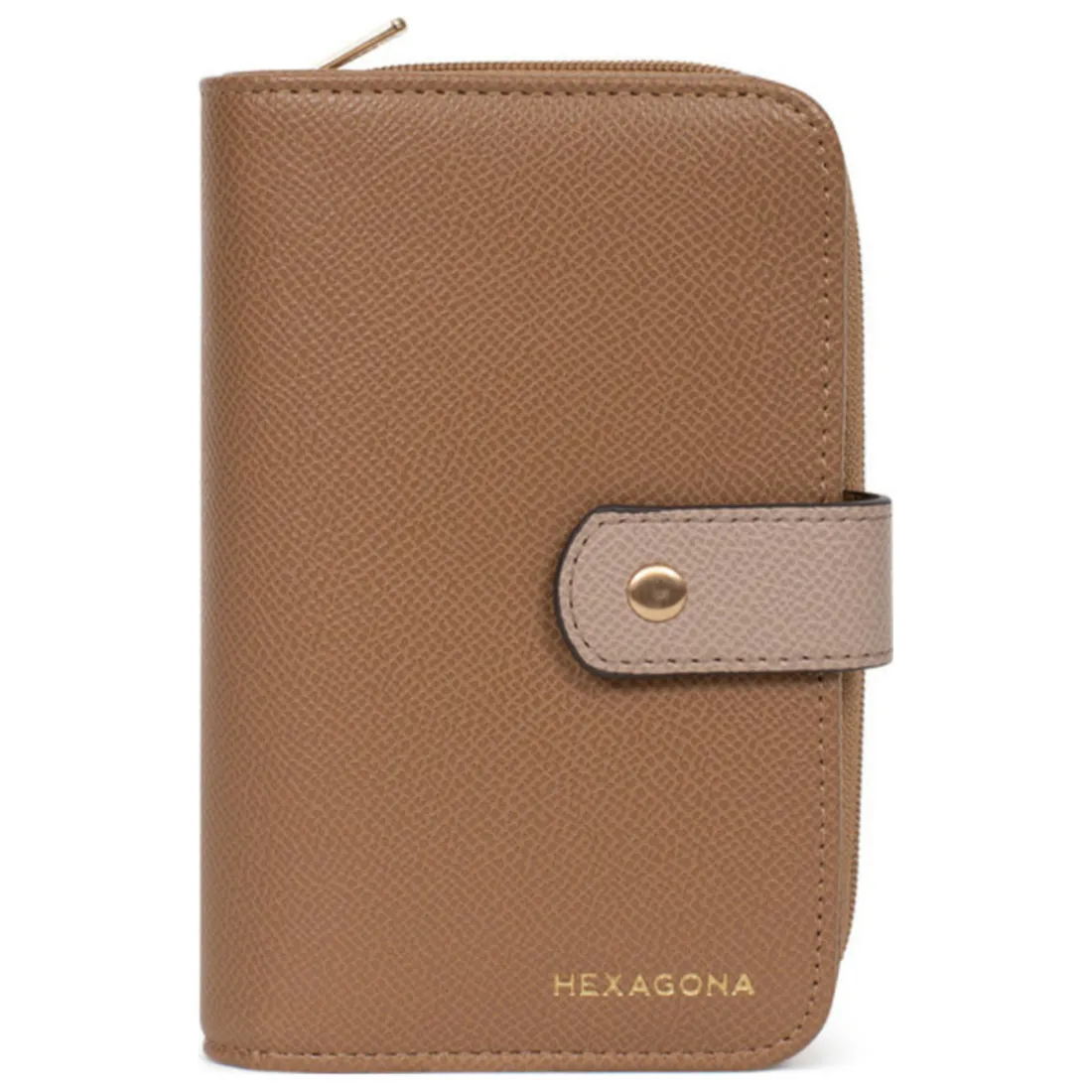 Portefeuille Cuir MERLINE Écorce/Taupe Rhea