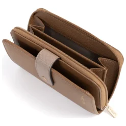 Portefeuille Cuir MERLINE Écorce/Taupe Rhea