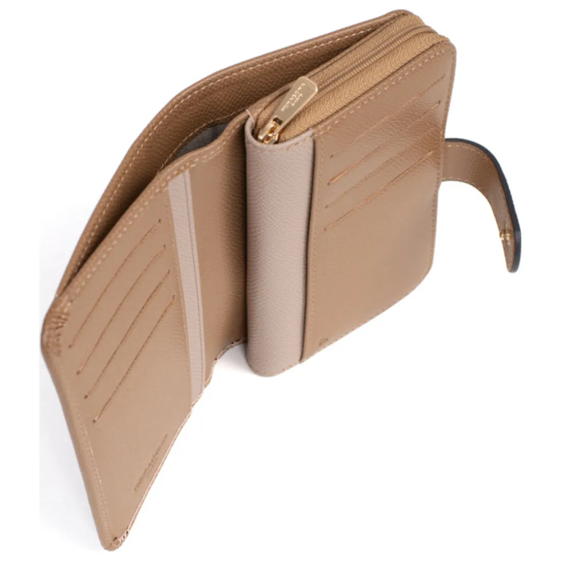 Portefeuille Cuir MERLINE Écorce/Taupe Rhea