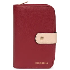 Portefeuille Cuir MERLINE Bordeaux/Multicolore Lana