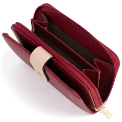 Portefeuille Cuir MERLINE Bordeaux/Multicolore Lana