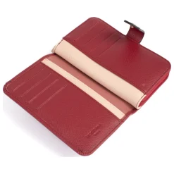 Portefeuille Cuir MERLINE Bordeaux/Multicolore Lana