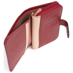 Portefeuille Cuir MERLINE Bordeaux/Multicolore Lana