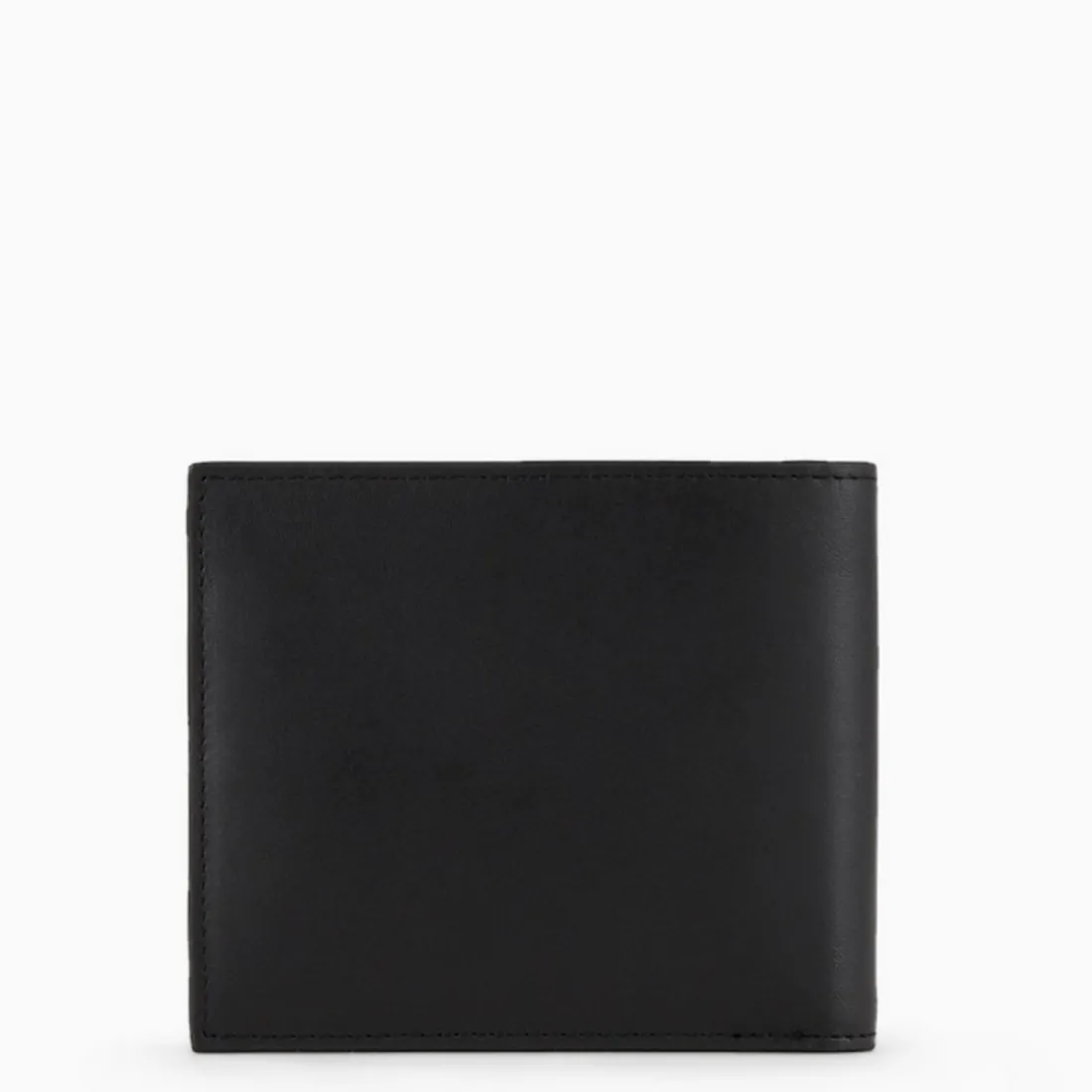 Portefeuille deux volets noir homme en cuir