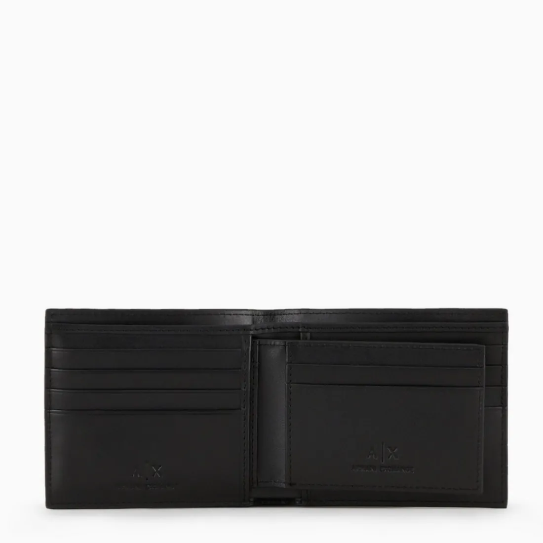 Portefeuille deux volets noir homme en cuir