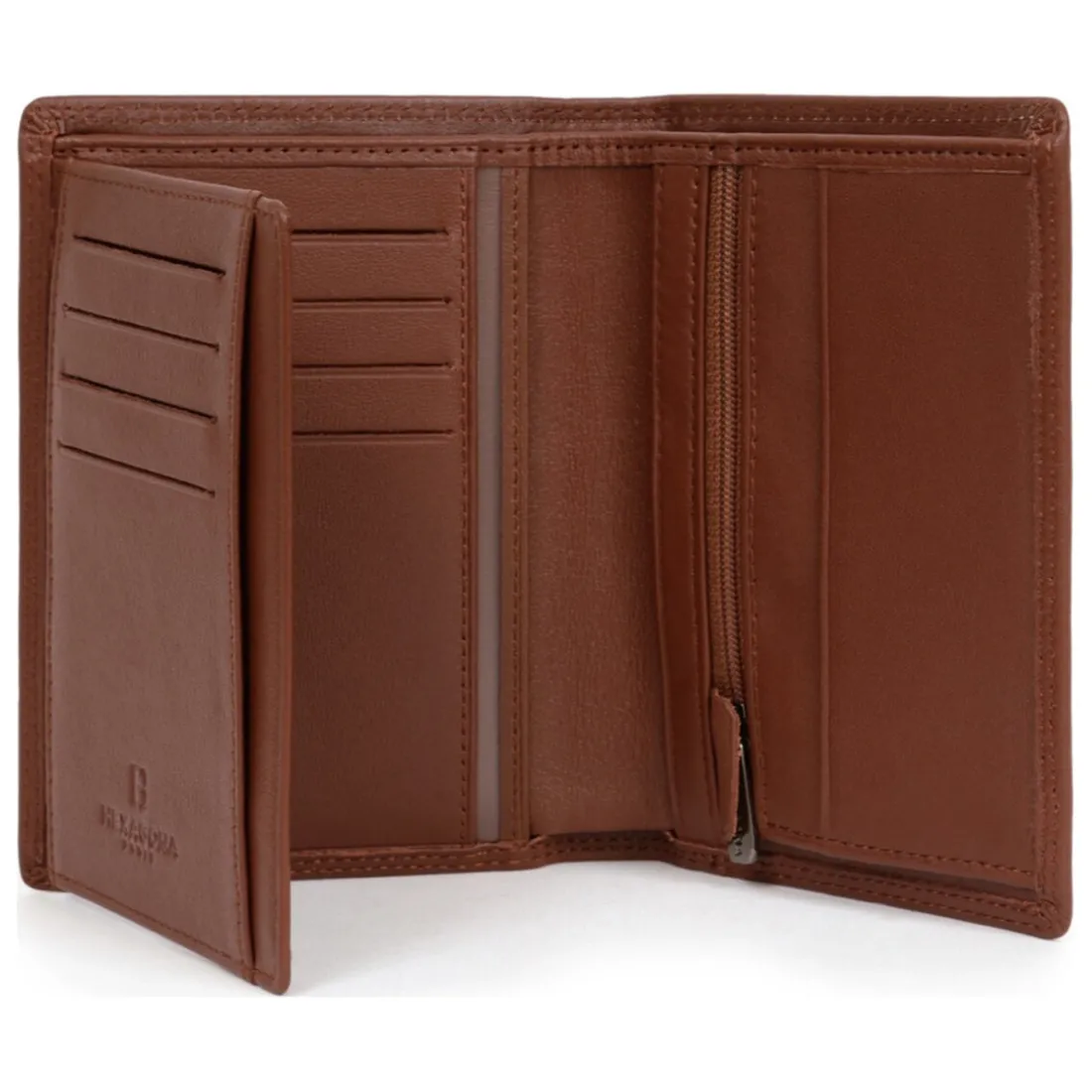 Portefeuille européen Stop RFID Cuir SENSATION Cognac Dell