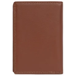 Portefeuille européen Stop RFID Cuir SENSATION Cognac Dell