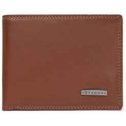 Portefeuille italien Stop RFID Cuir SENSATION Cognac Toby