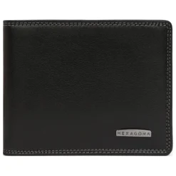 Portefeuille italien Stop RFID Cuir SENSATION Noir Aaron