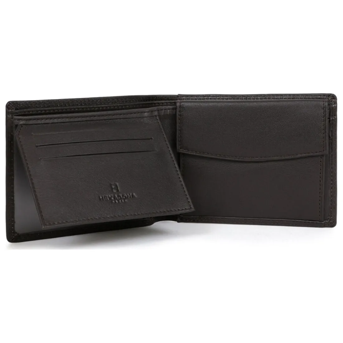 Portefeuille italien Stop RFID Cuir SENSATION Marron foncé Ole