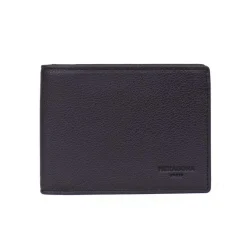 Portefeuille italien Stop RFID Cuir CONFORT Marron foncé Faye