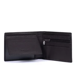 Portefeuille italien Stop RFID Cuir CONFORT Marron foncé Faye