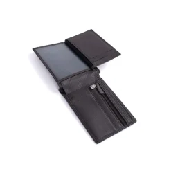 Portefeuille italien Stop RFID Cuir CONFORT Marron foncé Faye