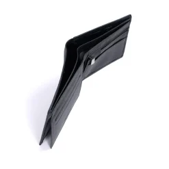 Portefeuille italien Stop RFID Cuir CONFORT Noir Mia