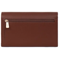 Portefeuille long Stop RFID AUDE Marron Pax en cuir