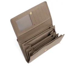 Portefeuille long Stop RFID AUDE Taupe Noémie en cuir Tess