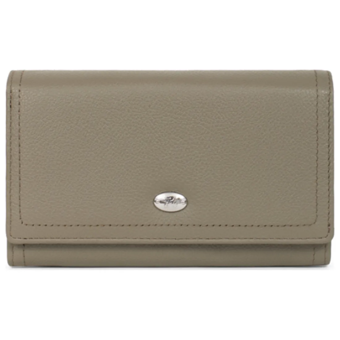 Portefeuille long Stop RFID MIRABELLE Olive en cuir Kaye