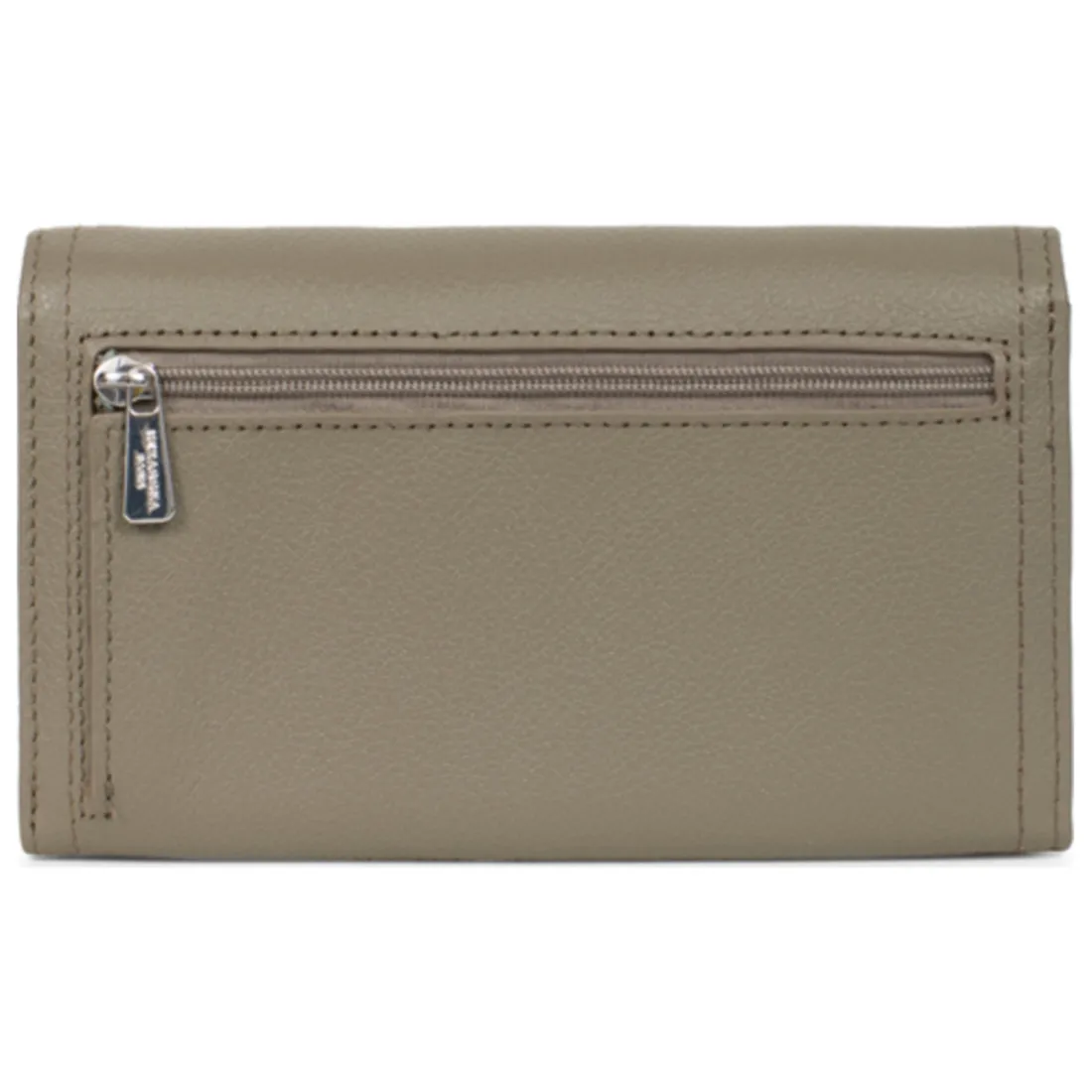 Portefeuille long Stop RFID MIRABELLE Olive en cuir Kaye