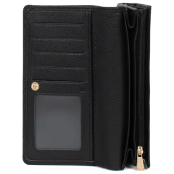Portefeuille long Stop RFID AUDE Noir Kaye en cuir