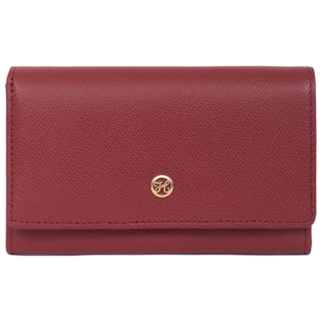 Portefeuille long Stop RFID AUDE Carmin Iris en cuir