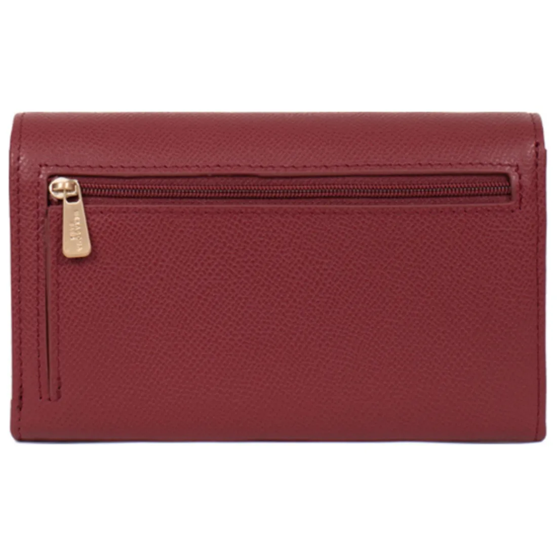 Portefeuille long Stop RFID AUDE Carmin Iris en cuir