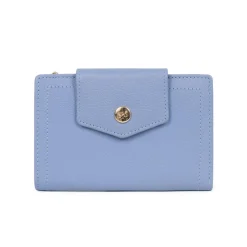 Portefeuille Stop RFID Cuir LUNA Bleu lavande Sue