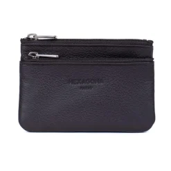 Porte-monnaie Stop RFID Cuir CONFORT Marron foncé Cate