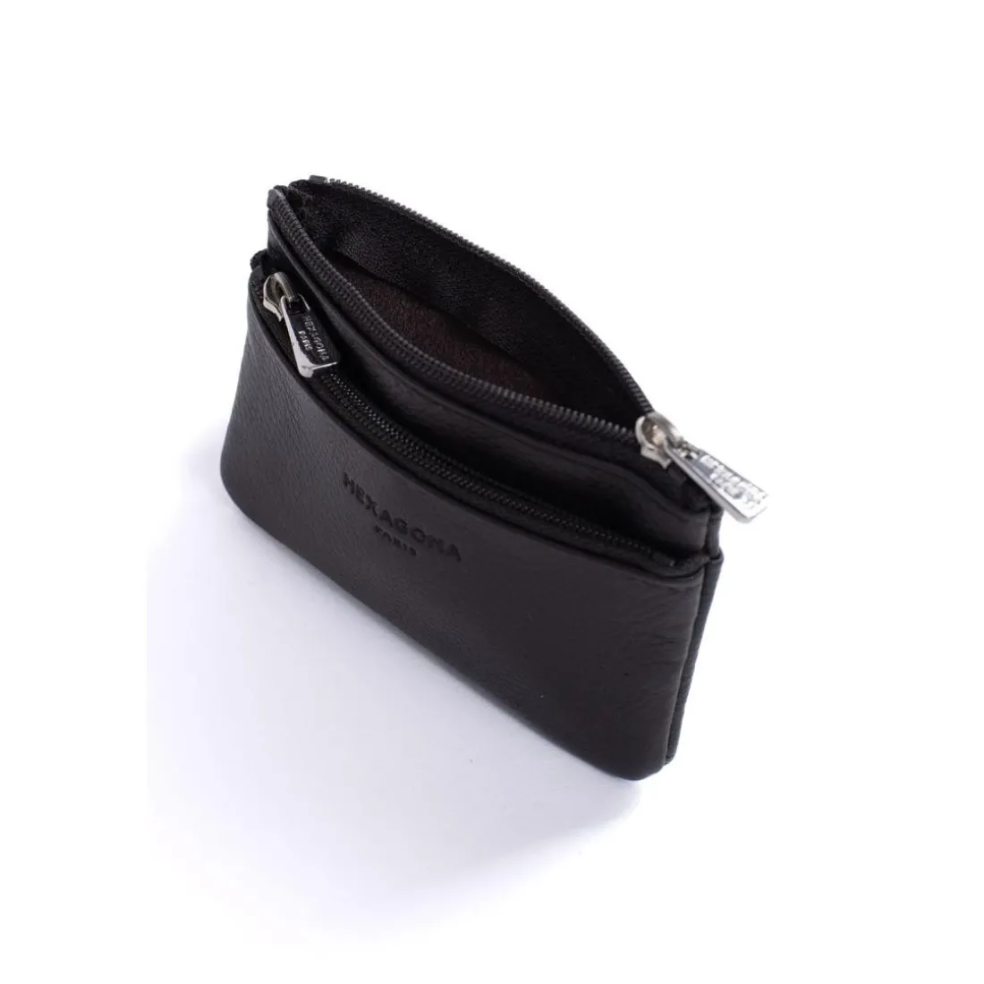 Porte-monnaie Stop RFID Cuir CONFORT Marron foncé Cate