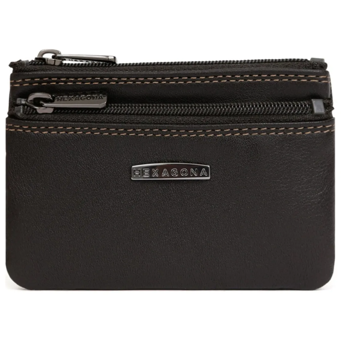 Porte-monnaie Stop RFID Cuir SENSATION Marron foncé
