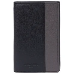 Porte-papiers Stop RFID Cuir DUO Noir/Taupe