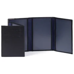 Porte-papiers Stop RFID Cuir DUO Noir/Taupe