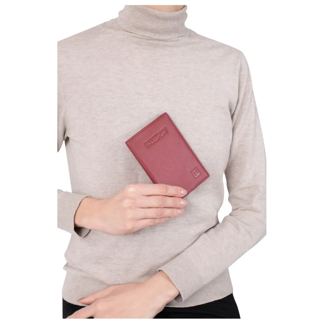 Porte-passeport Cuir SOFT Rouge
