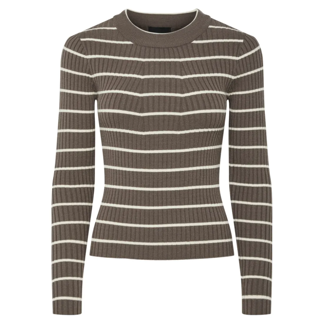 Pull à maille en viscose Crista rayures gris Lena