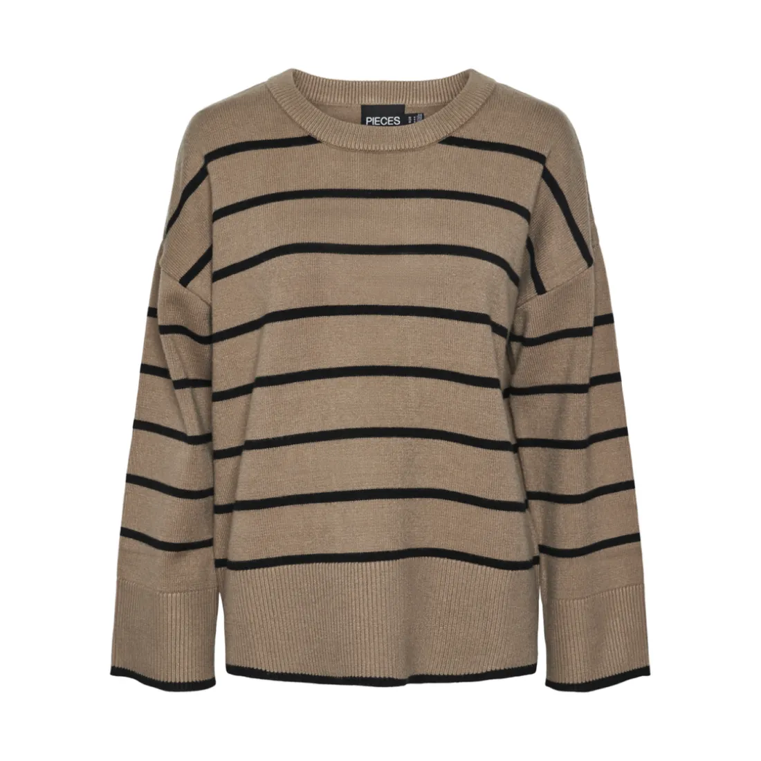 Pull à maille en viscose Mathilde rayures gris Ria