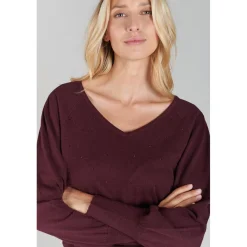 Pull ANYA rouge en viscose