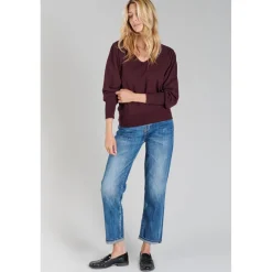 Pull ANYA rouge en viscose