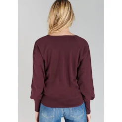 Pull ANYA rouge en viscose