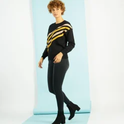 Pull bandes lurex Charly en viscose